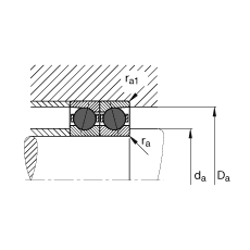 主軸軸承 HCB7005-C-T-P4S, 調節，成對或單元安裝，接觸角 α = 15°，陶瓷球，限制公差