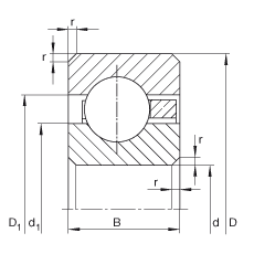 薄截面軸承 CSCB030, 深溝球軸承，類型C，運(yùn)行溫度 -54°C 到 +120°C