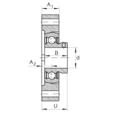 軸承座單元 FLCTEY40, 帶兩個螺栓孔的法蘭的軸承座單元,鑄鐵, 內圈帶平頭螺釘, P 型密封,無再潤滑結構 軸承座單元 FLCTEY40, 帶兩個螺栓孔的法蘭的軸承座單元,鑄鐵, 內圈帶平頭螺釘, P 型密封,無再潤滑結構