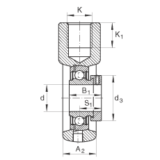吊裝式軸承座單元 PHE30, 鑄鐵軸承座,帶偏心鎖圈的外球面球軸承,P 型密封 吊裝式軸承座單元 PHE30, 鑄鐵軸承座,帶偏心鎖圈的外球面球軸承,P 型密封